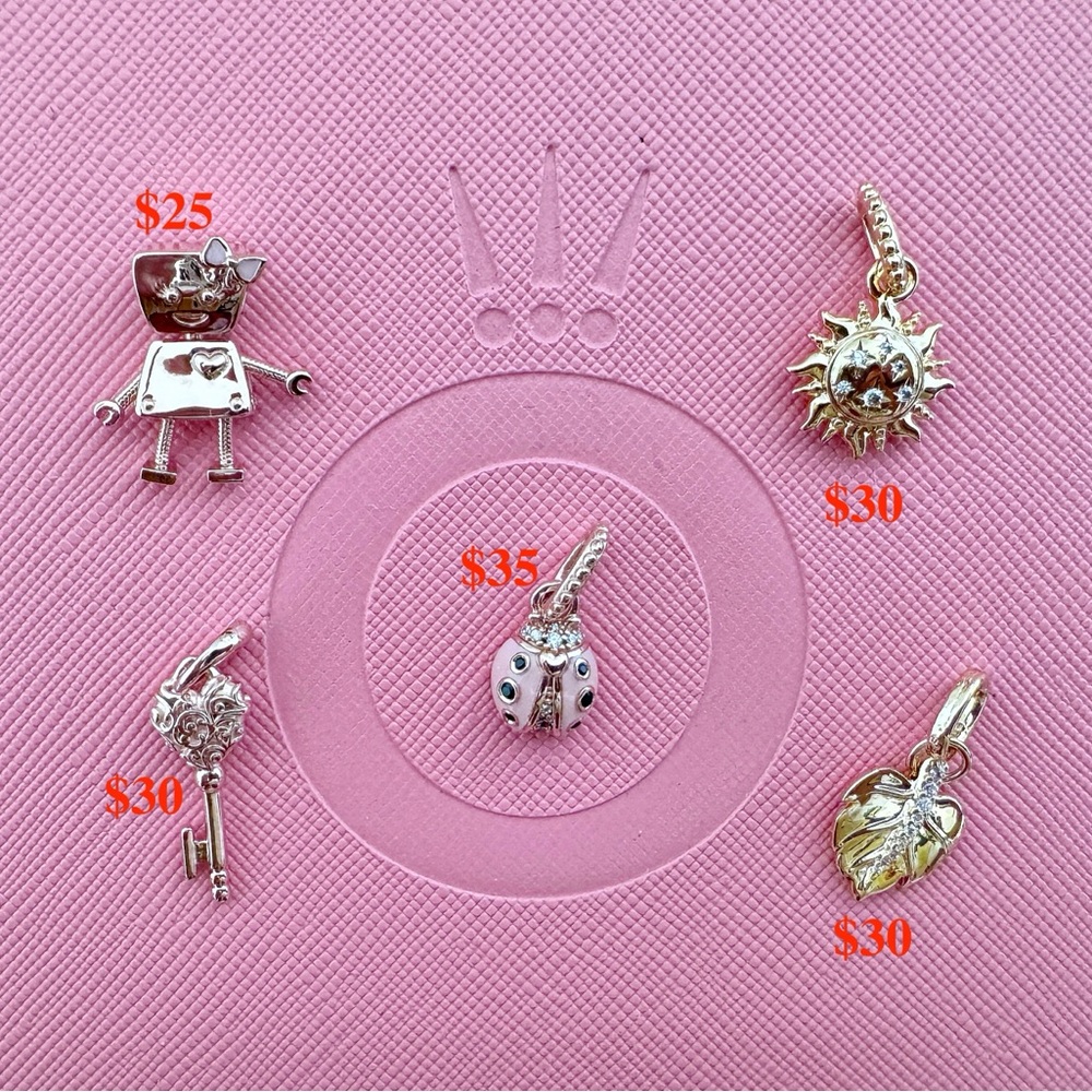 Authentic Pandora Charms and Dangle (all brand new or like new)